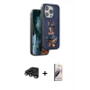 MARSİLYAN™- iPhone 15 Pro Max Kılıf Nova Form Koleksiyonu - Siyah Bilvis 3D Mat Cam Ekran Koruyucu + Titanyum Gri Raze Metal Kamera Lens