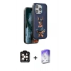 MARSİLYAN™- iPhone 15 Pro Max Kılıf Nova Form Koleksiyonu - Siyah Bilvis 5in1 3D Magic Cam Ekran Koruyucu + PVD Metal Kamera Lens - TU