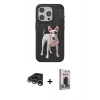 MARSİLYAN™- iPhone 15 Pro Max Kılıf Nova Form Koleksiyonu - Siyah Bilvis Hayalet Cam Ekran Koruyucu + Raze Metal Kamera Lens - GS