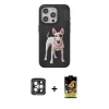 MARSİLYAN™- iPhone 15 Pro Max Kılıf Nova Form Koleksiyonu - Siyah Buffer Cam Ekran Koruyucu + PVD Metal Kamera Lens - GI