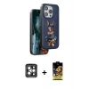 MARSİLYAN™- iPhone 15 Pro Max Kılıf Nova Form Koleksiyonu - Siyah Buffer Cam Ekran Koruyucu + PVD Metal Kamera Lens - GI