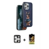 MARSİLYAN™- iPhone 15 Pro Max Kılıf Nova Form Koleksiyonu - Siyah Buffer Cam Ekran Koruyucu + PVD Metal Kamera Lens - GS