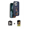 MARSİLYAN™- iPhone 15 Pro Max Kılıf Nova Form Koleksiyonu - Siyah Buffer Cam Ekran Koruyucu + PVD Metal Kamera Lens - TU