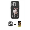 MARSİLYAN™- iPhone 15 Pro Max Kılıf Nova Form Koleksiyonu - Siyah Buffer Cam Ekran Koruyucu + PVD Metal Kamera Lens - SH