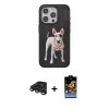 MARSİLYAN™- iPhone 15 Pro Max Kılıf Nova Form Koleksiyonu - Siyah Buffer Hayalet Cam Ekran Koruyucu + Titanyum Gri Raze Metal Kamera Lens