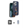 MARSİLYAN™- iPhone 15 Pro Max Kılıf Nova Form Koleksiyonu - Siyah Joko Magic 5D Cam + PVD Metal Kamera Lens - GI