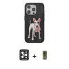 MARSİLYAN™- iPhone 15 Pro Max Kılıf Nova Form Koleksiyonu - Siyah Joko Magic 5D Hayalet Cam + Siyah PVD Metal Kamera Lens