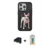 MARSİLYAN™- iPhone 15 Pro Max Kılıf Nova Form Koleksiyonu - Siyah Polymer Nano Ekran Koruyucu + Raze Metal Kamera Lens - TMGI