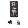 MARSİLYAN™- iPhone 15 Pro Max Kılıf Nova Form Koleksiyonu - Siyah Vanessa Magic Hayalet Cam + Raze Metal Kamera Lens - GS