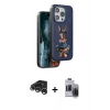 MARSİLYAN™- iPhone 15 Pro Max Kılıf Nova Form Koleksiyonu - Siyah Vanessa Magic Hayalet Cam + Raze Metal Kamera Lens - GS