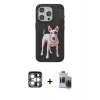 MARSİLYAN™- iPhone 15 Pro Max Kılıf Nova Form Koleksiyonu - Siyah Vanessa Magic Hayalet Cam + PVD Metal Kamera Lens - GS