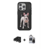 MARSİLYAN™- iPhone 15 Pro Max Kılıf Nova Form Koleksiyonu - Siyah Vanessa Magic Hayalet Cam + Raze Metal Kamera Lens - TMGI