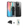 MARSİLYAN™- iPhone 15 Pro Max Kılıf Nova Işık Koleksiyonu - Şeffaf Pasifik Cam Ekran Koruyucu + Raze Metal Kamera Lens - GS