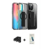 MARSİLYAN™- iPhone 15 Pro Max Kılıf Nova Işık Koleksiyonu - Şeffaf Pasifik Cam Ekran Koruyucu + Raze Metal Kamera Lens - TMGI