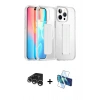 MARSİLYAN™- iPhone 15 Pro Max Kılıf Nova Işık Koleksiyonu - Siyah 3D Antistatik Seramik Nano Ekran Koruyucu + Raze Metal Kamera Lens - GS