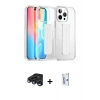 MARSİLYAN™- iPhone 15 Pro Max Kılıf Nova Işık Koleksiyonu - Siyah Bilvis 0.18mm Plus Cam Ekran Koruyucu + Lacivert Raze Metal Kamera Lens
