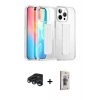 MARSİLYAN™- iPhone 15 Pro Max Kılıf Nova Işık Koleksiyonu - Siyah Bilvis 3D Cam Ekran Koruyucu + Raze Metal Kamera Lens - LT