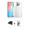 MARSİLYAN™- iPhone 15 Pro Max Kılıf Nova Işık Koleksiyonu - Siyah Bilvis 3D Mat Cam Ekran Koruyucu + Raze Metal Kamera Lens - GS