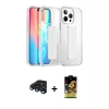 MARSİLYAN™- iPhone 15 Pro Max Kılıf Nova Işık Koleksiyonu - Siyah Buffer Cam Ekran Koruyucu + Raze Metal Kamera Lens - LT