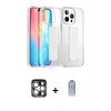 MARSİLYAN™- iPhone 15 Pro Max Kılıf Nova Işık Koleksiyonu - Siyah Joko Magic 5D Cam + PVD Metal Kamera Lens - GS