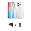 MARSİLYAN™- iPhone 15 Pro Max Kılıf Nova Işık Koleksiyonu - Siyah Joko Magic 5D Hayalet Cam + Raze Metal Kamera Lens - GS