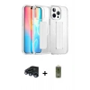 MARSİLYAN™- iPhone 15 Pro Max Kılıf Nova Işık Koleksiyonu - Siyah Joko Magic 5D Hayalet Cam + Raze Metal Kamera Lens - LT