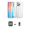 MARSİLYAN™- iPhone 15 Pro Max Kılıf Nova Işık Koleksiyonu - Siyah Joko Magic 5D Hayalet Cam + PVD Metal Kamera Lens - SH