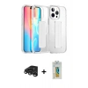 MARSİLYAN™- iPhone 15 Pro Max Kılıf Nova Işık Koleksiyonu - Siyah Polymer Nano Ekran Koruyucu + Raze Metal Kamera Lens - TMGI