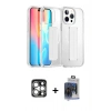 MARSİLYAN™- iPhone 15 Pro Max Kılıf Nova Işık Koleksiyonu - Siyah Vanessa Magic Cam + PVD Metal Kamera Lens - GS