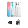 MARSİLYAN™- iPhone 15 Pro Max Kılıf Nova Işık Koleksiyonu - Siyah Vanessa Magic Cam + Raze Metal Kamera Lens - TMGI