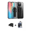 MARSİLYAN™- iPhone 15 Pro Max Kılıf Nova Işık Koleksiyonu - Siyah Vanessa Magic Cam + Raze Metal Kamera Lens - TMGI