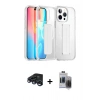 MARSİLYAN™- iPhone 15 Pro Max Kılıf Nova Işık Koleksiyonu - Siyah Vanessa Magic Hayalet Cam + Raze Metal Kamera Lens - LT