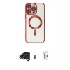 MARSİLYAN™- iPhone 15 Pro Max Kılıf Nova Işık Özel Seri - Siyah Bilvis 0.18mm Plus Cam Ekran Koruyucu + Raze Metal Kamera Lens - TMGI