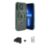 MARSİLYAN™- iPhone 15 Pro Max Kılıf Nova Işık Özel Seri - Siyah Bilvis 0.18mm Plus Cam Ekran Koruyucu + Raze Metal Kamera Lens - TMGI