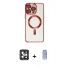MARSİLYAN™- iPhone 15 Pro Max Kılıf Nova Işık Özel Seri - Siyah Joko Magic 5D Cam + PVD Metal Kamera Lens - GI