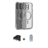 MARSİLYAN™- iPhone 15 Pro Max Kılıf Nova Işık Özel Seri - Siyah Joko Magic 5D Cam + Raze Metal Kamera Lens - GS