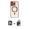 MARSİLYAN™- iPhone 15 Pro Max Kılıf Nova Işık Özel Seri - Siyah Vanessa Magic Cam + PVD Metal Kamera Lens - GI