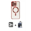MARSİLYAN™- iPhone 15 Pro Max Kılıf Nova Işık Özel Seri - Siyah Vanessa Magic Cam + PVD Metal Kamera Lens - GS