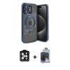 MARSİLYAN™- iPhone 15 Pro Max Kılıf Nova Işık Özel Seri - Siyah Vanessa Magic Cam + PVD Metal Kamera Lens - TU