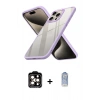 MARSİLYAN™- iPhone 15 Pro Max Kılıf Nova Işık Serisi - Siyah Joko Magic 5D Cam + PVD Metal Kamera Lens - TU