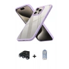MARSİLYAN™- iPhone 15 Pro Max Kılıf Nova Işık Serisi - Siyah Joko Magic 5D Cam + Raze Metal Kamera Lens - LT