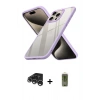 MARSİLYAN™- iPhone 15 Pro Max Kılıf Nova Işık Serisi - Siyah Joko Magic 5D Hayalet Cam + Raze Metal Kamera Lens - GS