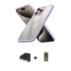 MARSİLYAN™- iPhone 15 Pro Max Kılıf Nova Işık Serisi - Siyah Joko Magic 5D Hayalet Cam + Raze Metal Kamera Lens - TMGI