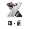 MARSİLYAN™- iPhone 15 Pro Max Kılıf Nova Işık Serisi - Siyah Vanessa Magic Cam + PVD Metal Kamera Lens - SH