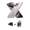 MARSİLYAN™- iPhone 15 Pro Max Kılıf Nova Işık Serisi - Siyah Vanessa Magic Cam + Raze Metal Kamera Lens - TMGI