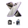 MARSİLYAN™- iPhone 15 Pro Max Kılıf Nova Işık Serisi - Siyah Vanessa Magic Cam + PVD Metal Kamera Lens - TU
