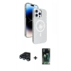 MARSİLYAN™- iPhone 15 Pro Max Kılıf Nova Modern Prime - Şeffaf 360 Full Body Arka Koruyucu + Raze Metal Kamera Lens - LT