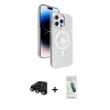 MARSİLYAN™- iPhone 15 Pro Max Kılıf Nova Modern Prime - Şeffaf Pasifik Cam Ekran Koruyucu + Raze Metal Kamera Lens - SH