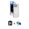 MARSİLYAN™- iPhone 15 Pro Max Kılıf Nova Modern Prime - Siyah 3D Antistatik Seramik Nano Ekran Koruyucu + PVD Metal Kamera Lens - TU