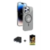 MARSİLYAN™- iPhone 15 Pro Max Kılıf Nova Modern Prime - Siyah Buffer Cam Ekran Koruyucu + Raze Metal Kamera Lens - LT